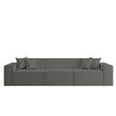 Ver imagem 1 de Sofá 3 Lugares 2,75m Bouclê com Chaise Compactair - Balaqui Cor:grafite