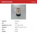 Ver mais imagens de Cachepô de Cerâmica Cinza 23x16x19cm Vaso Plantas Jardim Sala Suculenta Flores