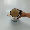 Ver imagem 2 de Cachepô de Cerâmica Cinza 23x16x19cm Vaso Plantas Jardim Sala Suculenta Flores
