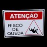 Kit Combo 10 Placa de Sinalização Atenção Risco de Queda - 3