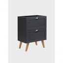 Ver imagem 3 de Gabinete para Banheiro com Tampo e Cuba 60cm Retro Mdf Grafite Milano - On Móveis