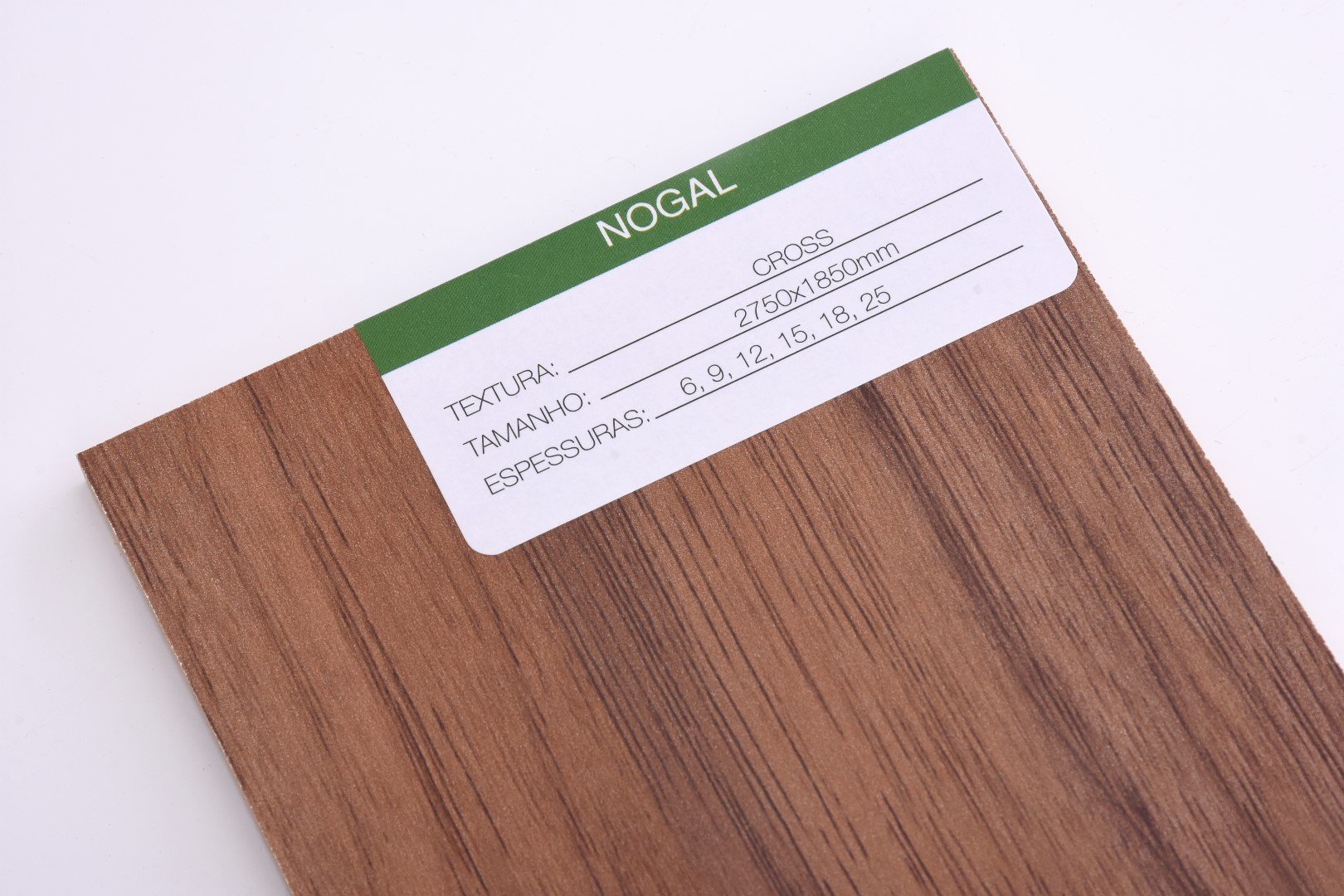 Mdf Nogal Cross 2f 2,750 Braspan 15mm 1850mm - 2