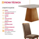 Ver imagem 7 de Mesa de Jantar Aida 90 cm Tampo MDF Vidro Canto Copo com 4 Cadeiras Lira