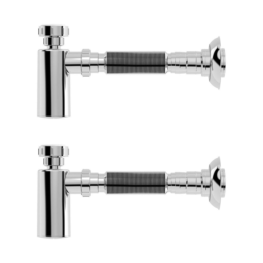 Sifão Tubo Extensivo Universal Cromado c/Copo Blukit Kit c/2 - 1