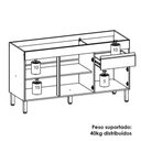 Ver imagem 4 de Balcao para Pia 3 Portas 1 Gaveta 150 Cm Line Gris Ktp
