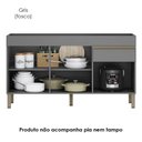 Ver imagem 5 de Balcao para Pia 3 Portas 1 Gaveta 150 Cm Line Gris Ktp