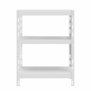 Armário Baixo Multiúso -3 Prateleiras, Estrutura em Aço Carbono Stronger-3p-gr Multivisao Branco