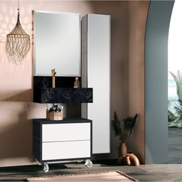 Bancada em Porcelanato para Banheiro 60cm Max com Cuba Esculpida  - 4