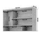 Ver imagem 4 de Armário Aéreo 3 Portas 120cm Celeste Bege/Cinamomo/Offwhite