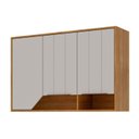 Ver imagem 3 de Armário Aéreo 3 Portas 120cm Celeste Bege/Cinamomo/Offwhite