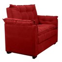 Ver imagem 3 de Sofá Confortável 1,40 Pequeno Compacto Small Vermelho