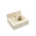 Ver imagem 3 de Bancada em Porcelanato para Banheiro 60cm Max com Cuba Esculpida Bege/Travertino Yescasa