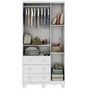 Ver imagem 2 de Quarto de Bebê Berço e Guarda-Roupa 3 Portas 100% MDF Mimo Espresso Móveis Branco Brilho