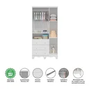 Ver mais imagens de Quarto de Bebê Berço e Guarda-Roupa 3 Portas 100% MDF Mimo Espresso Móveis Branco Brilho