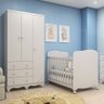 Quarto de Bebê com Berço e Guarda Roupa 3 Portas 100% MDF Mimo  - 1