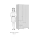 Ver imagem 6 de Quarto de Bebê Berço e Guarda-Roupa 3 Portas 100% MDF Mimo Espresso Móveis Branco Brilho