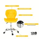 Ver imagem 6 de Cadeira de Escritório com Base Giratória Estofada Slim Vegas Amarelo