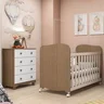 Quarto de Bebê com Berço e Cômoda 4 Gavetas 100% MDF Mimo  - 1