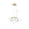 Pendente Zala Led 39w 3000k Dourado Nordecor Nordecor, Pendente Nordecor, Pendente Zala Nordecor, Pe - 3
