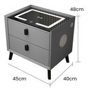 Ver imagem 7 de MESA DE CABECEIRA INTELIGENTE CINZA COM DIGITAL BIOMETRIA SEGREDO 2 GAVETAS CAIXA DE SOM BLUETOOTH