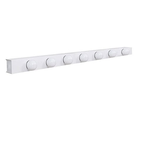 Arandela Camarim 7 Lâmpadas 83cm Alumínio Branco com Botão RL