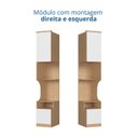 Ver imagem 4 de Mesa de Cabeceira Modulada Reto 1 Porta 2 Gavetas Elegance Branco