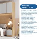 Ver imagem 6 de Mesa de Cabeceira Modulada Reto 1 Porta 2 Gavetas Elegance Branco