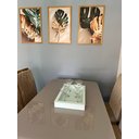 Ver imagem 6 de Bandeja Grande Branca Vidro Decoração Luxo para Cozinha Sala Bar 60x35