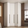 Guarda Roupa de Canto Obliquo 3 Portas Mdf Lotus Belmax:branco - 2