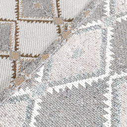 Tapete Hall Apartamento Antiderrapante 1.40m X 2.00m Decoração Tear Artesanal Jacquard Geométrico Ca - 3