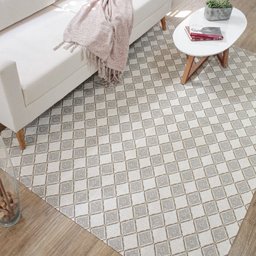 Tapete Hall Apartamento Antiderrapante 1.40m X 2.00m Decoração Tear Artesanal Jacquard Geométrico Ca - 1