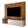 Painel Para Tv 75" Com Prateleira E Porta New Carvalho - 3