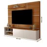 Painel Para Tv 75" Com Prateleira E Porta New Carvalho - 2