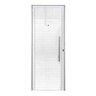 PORTA LAMBRIL COM PUXADOR E OLHO MÁGICO EM ALUMÍNIO BRANCO - LUX 210X80 m ESQUERDO - 1