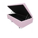 Ver imagem 1 de Cama Box Baú Solteirão Blindado Diversas Cores (96x203x42) - Corino Rosa