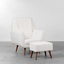 Ver mais imagens de Kit Quarto Theo com Pés Square Natural - Berço + Cômoda 3 Gavetas e 1 Porta + Poltrona de Amamentaçã