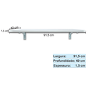 Ver imagem 3 de Mesa Dobrável - 91,5x40 - Cozinha, Quarto, Sala - Multiuso (cor Branca)
