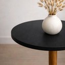 Ver imagem 5 de Mesa de Apoio Lateral Redonda Monopé MDF Madeira 35cm Preto Lubrano Decor