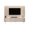Rack Com Painel Celine Para TV Até 75 Polegadas 2 Portas 2 Gavetas LED Off White- DJ Móveis Bancada  - 3