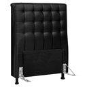 Ver imagem 1 de Cabeceira Cama Box Solteiro Ciara 90cm Botonê com Frame Suede Preto - Abmaza