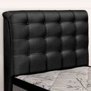 Ver imagem 2 de Cabeceira Cama Box Solteiro Ciara 90cm Botonê com Frame Suede Preto - Abmaza