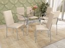Ver imagem 1 de Conjunto Mesa com 6 Cadeiras Cmc790cr Linha Crome Combos Kappesberg Crome