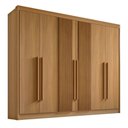 Ver imagem 2 de Guarda Roupa Casal 6 Portas Ripado 7 Gavetas sem Pés Athos - D' Doro Cinamomo/ripado