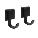 Ver imagem 2 de Suporte 2 Unid Cabide Cabideiro Gancho Preto