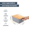Caixa Organizadora com Tampa em Bambu Oikos - 2