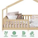 Ver imagem 4 de Cama Montessoriana Madeira Maciça Casa com Estrado Lisan Natural Idimex