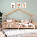 Ver imagem 1 de Cama Montessoriana Madeira Maciça Casa com Estrado Lisan Natural Idimex