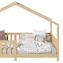 Ver mais imagens de Cama Montessoriana Madeira Maciça Casa com Estrado Lisan Natural Idimex