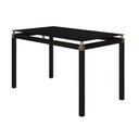 Ver imagem 1 de Mesa Malva 107x70 cm Com Tampo De Vidro Temperado Preto Artefamol
