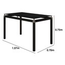 Ver imagem 2 de Mesa Malva 107x70 cm Com Tampo De Vidro Temperado Preto Artefamol